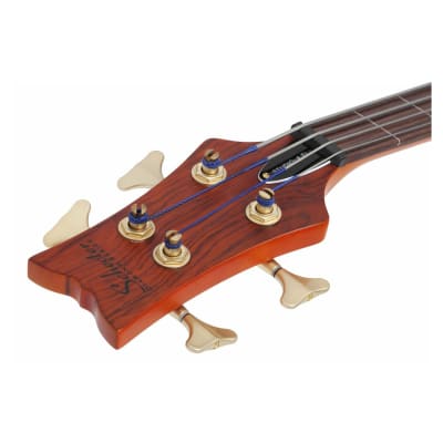 Schecter Studio-4 FL Left Handed 4-String Bass, Honey Satin image 2