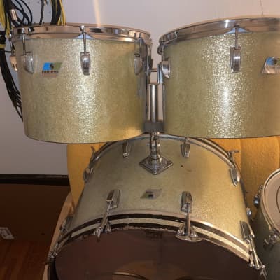 Ludwig Drumset with Melodic Concert Toms 1972 - Gold Sparkle image 2