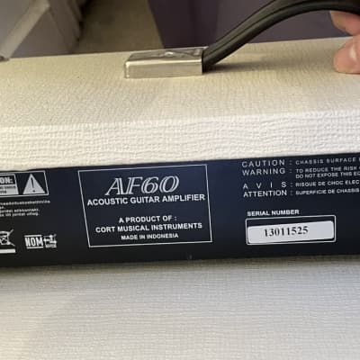Cort AF30 Acoustic Instrument Amplifier, 30 Watts Tilt-back Design - Cream image 6