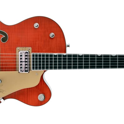 GRETSCH - G6120TFM-BSNV Brian Setzer Signature Nashville Hollow Body with Bigsby and Flame Maple  Ebony Fingerboard  Orange Stain - 2401316822 for sale