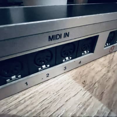 MidiTemp PMM-44 Programmable MIDI Merge MATRIX 4x4 (with MIDI Expander Controller) 1988 - Grey image 9