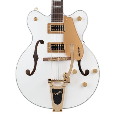 GRETSCH G5422TG ELECTROMATIC CLASSIC HOLLOW BODY DOUBLE-CUT WITH BIGSBY AND GOLD HARDWARE - SNOWCREST WHITE for sale