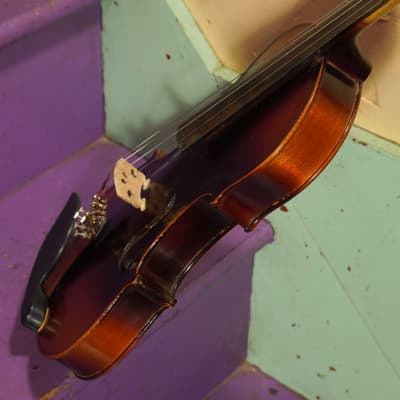 1930s Unknown Sunburst 4/4 Strad-Copy Violin (VIDEO! Fresh Work, Ready) image 13