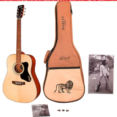 Guild A-20 Bob Marley Dreadnought Acoustic Guitar Natural w/ Bag image 1