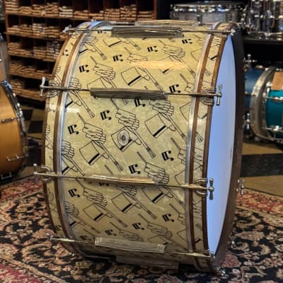 VINTAGE 1941 Ludwig & Ludwig Top Hat & Cane 2-Piece Snare and Bass Drum Outfit - 14x26, 7x14 image 16