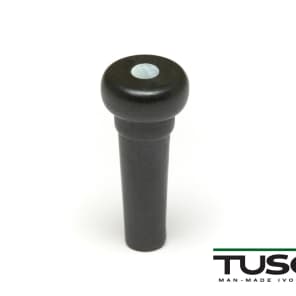 Graph Tech Tusq End Pin Black with Mother of Pearl Inlay image 3