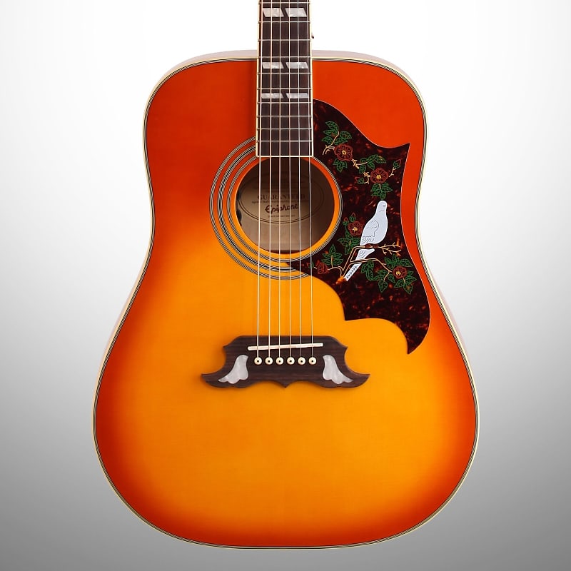 Epiphone Dove PRO Acoustic-Electric Guitar, Violinburst | Reverb