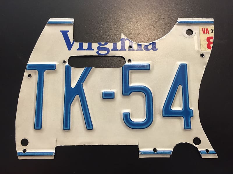 Handmade Telecaster License Plate "TK45" Pickguard Reverb