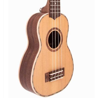 Lanikai CDST-S Solid Cedar Top Soprano Ukulele Natural w/ Gig Bag image 1