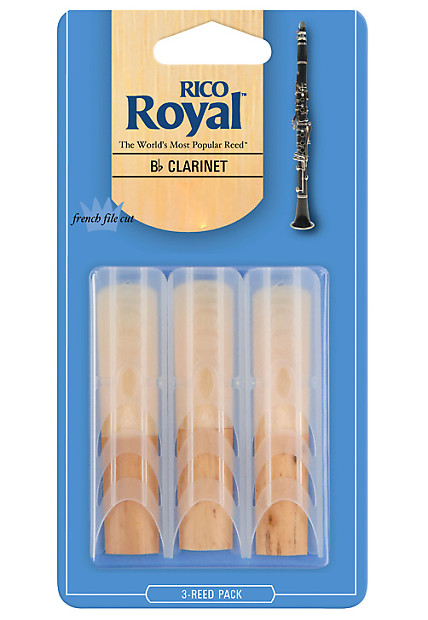 Rico Royal Bb Clarinet Reeds, Strength 3.0, 3-pack image 1