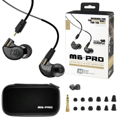 Mee Audio M6 Pro In-Ear Monitors w/ Detachable Cables (Black) image 1