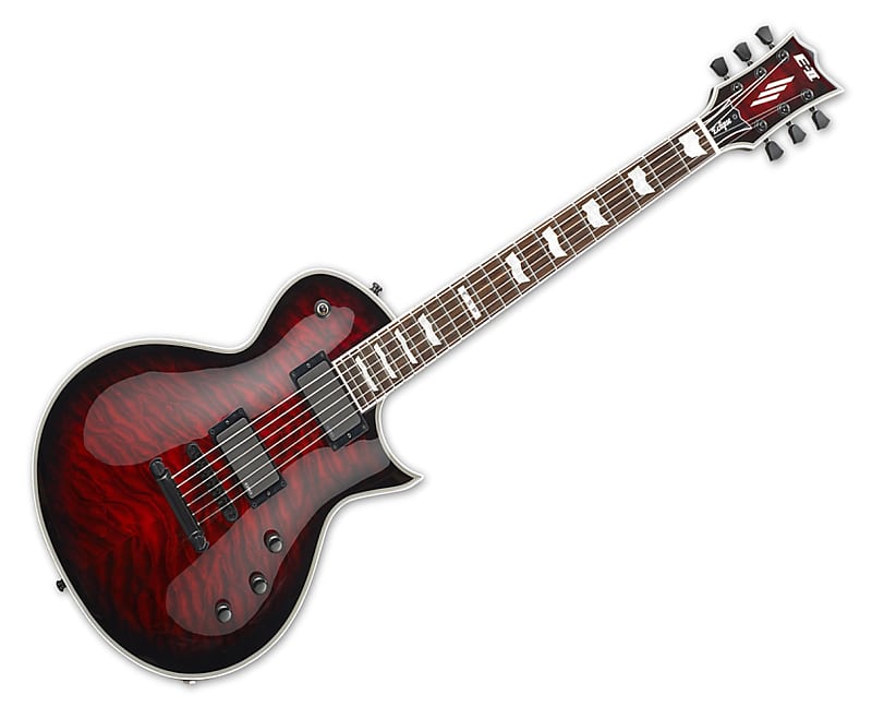 ESP E-II Eclipse QM Electric Guitar - See Thru Black Cherry Burst - B-Stock image 1