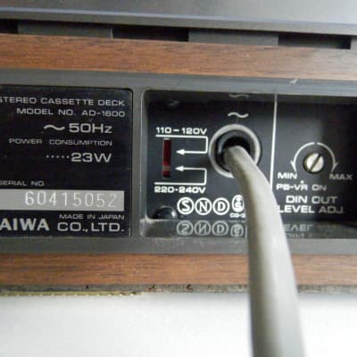 Aiwa AD-1600 High End Stereo Cassette Recorder Refurbished (1976) image 16