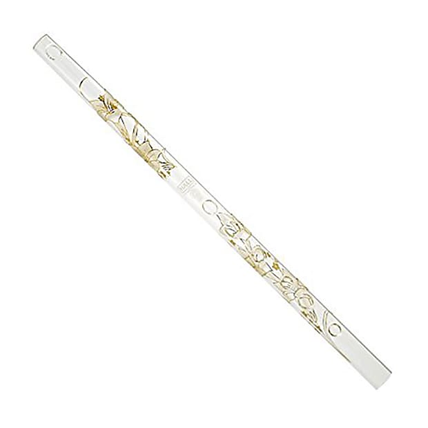 Hall Crystal Glass Flute - #11701 G Flute - White Lily w/ Inline Tone Holes