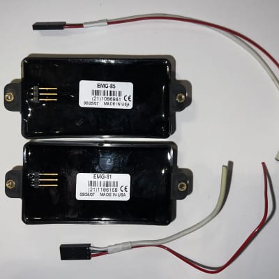 LTD V-401DX EMG81x2 部品取りに。 EMG 81 and EMG 85 guitar pickup set with complete wiring