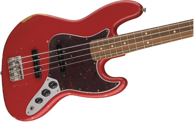 Fender jazz bass road 2024 worn fiesta red