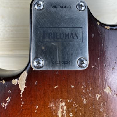 Friedman Vintage-S 3 Tone Burst Medium Aged HSS w/ Hardcase NEW! #2024 image 3