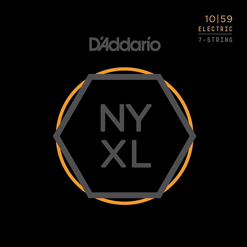 D'Addario NYXL1059 Nickel Wound 7-String Regular Light Electric Guitar Strings NYXL (10-59) image 1