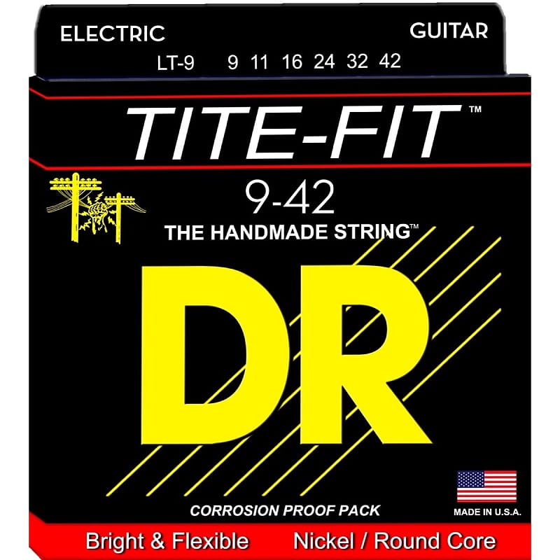 DR Strings Tite-Fit LT-9 Light Electric Guitar Strings image 1