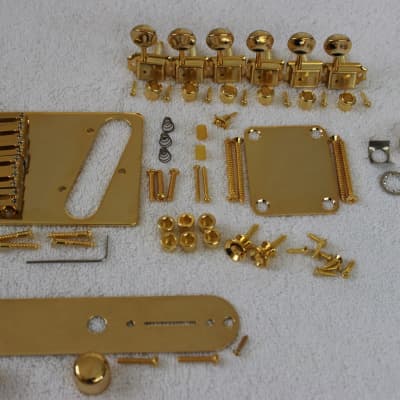 Fender/Gotoh Telecaster Gold Full Hardware Set w/ Tuners - GTC202 6-saddle Bridge Tele TB-0030-002 image 1