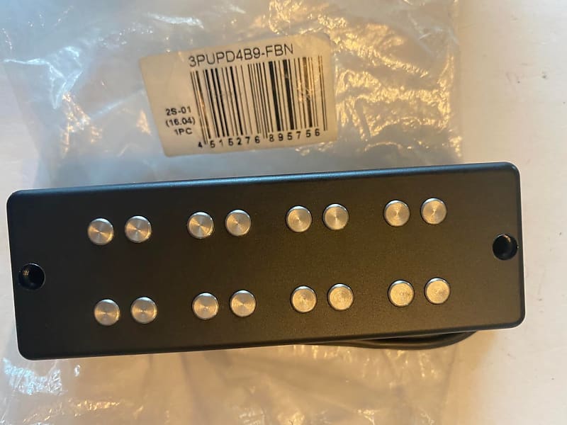 Genuine Ibanez 3PUPD4B9-FBN Black Powerspan Bass Bridge Pickup dual coil, 4 string SoundGear SR300e image 1