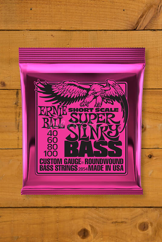 Ernie Ball Super Slinky Nickel Wound Bass Strings Short Reverb