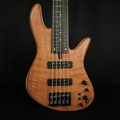 Fodera Emperor 5 String Standard Special Chambered, Flamed Redwood image 4
