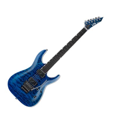 ESP LTD MH-1000 QM Electric Guitar - Black Ocean - B-Stock for sale