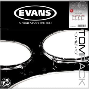 Evans G1 Clear 3-piece Tom Pack - 10/12/16 inch image 2