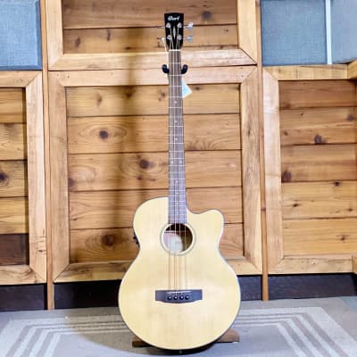 Cort  Jumbo Acoustic / Electric Bass With EQ & Gig Bag, Natural Glossy for sale