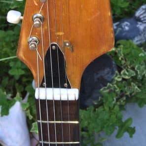Vintage 1960's Teisco SG Style Sunburst Guitar W/ Gold Foil Pickup image 3