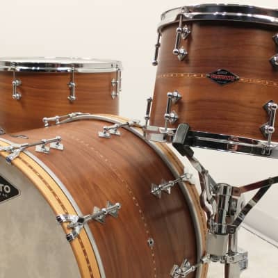 Craviotto 22/13/16" Solid Walnut Drum Set - Video. Signed Shells, ex Blackbird Studio Kit #340 2012 image 1