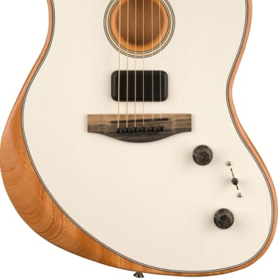 Fender American Acoustasonic Jazzmaster Acoustic Electric Guitar.  Arctic White, Ebony Fingerboard image 1