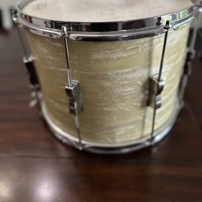 Ludwig Marching Snare 1966 - White Marine Pearl image 11