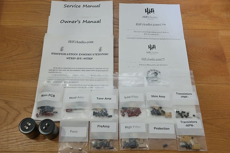 Kenwood KA-7002 restoration kit filter capacitor repair rebuild fix  			