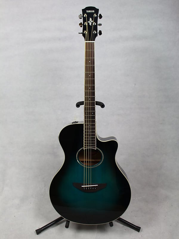 Yamaha APX600 Thinline Acoustic Electric Guitar Oriental Blue Burst