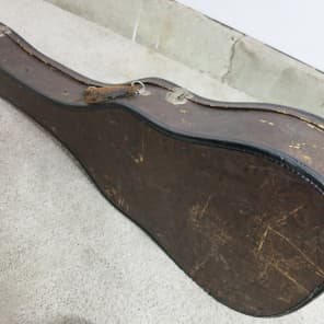 Vintage 1950s Geib Martin Harmony Chicago Acoustic Brown Guitar Case Huge Hole Cheap Or Best Offer image 6
