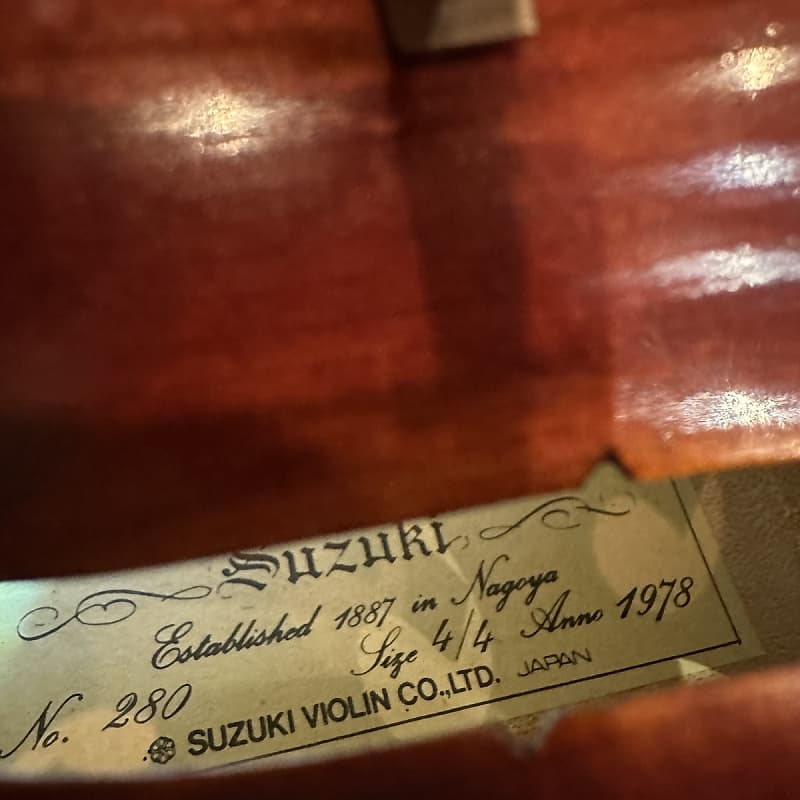 Suzuki No. 280 Size 4/4 Violin 1978 Japan | Reverb