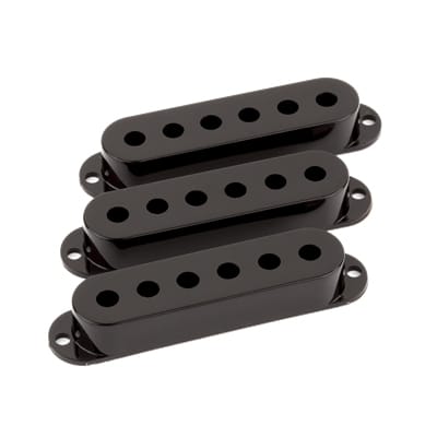 Fender Stratocaster Pickup Covers Set (3) Black image 1