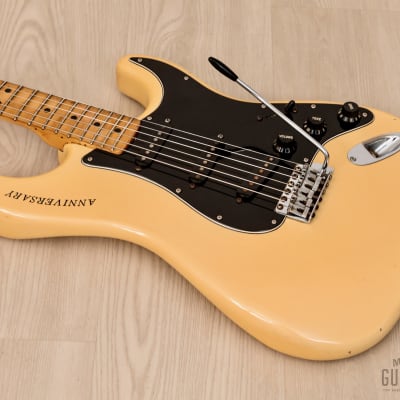 1980 Fender Stratocaster 25th Anniversary Model Vintage Guitar Pearl White w/ Case image 9