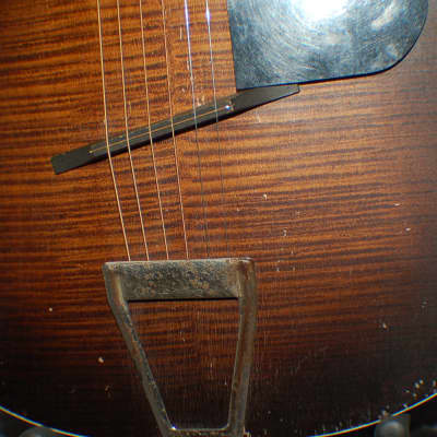1930's Regal Kay Archtop Roundhole Acoustic Guitar Neck Reset Pro Setup Soft Shell Case image 3