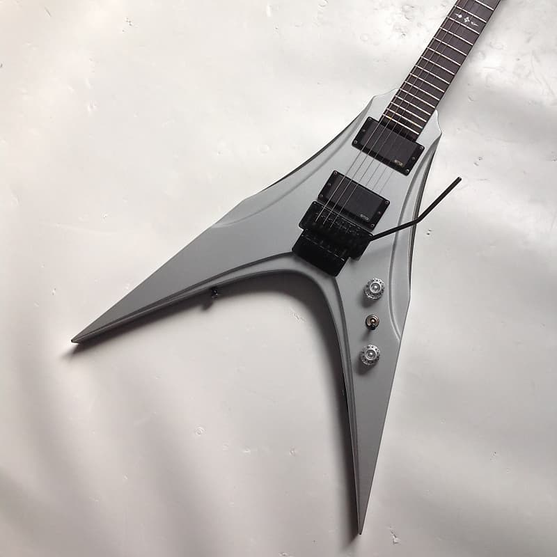 DBZ Venom Flying V Silver W/OHSC Floyd Rose & EMG Pickups