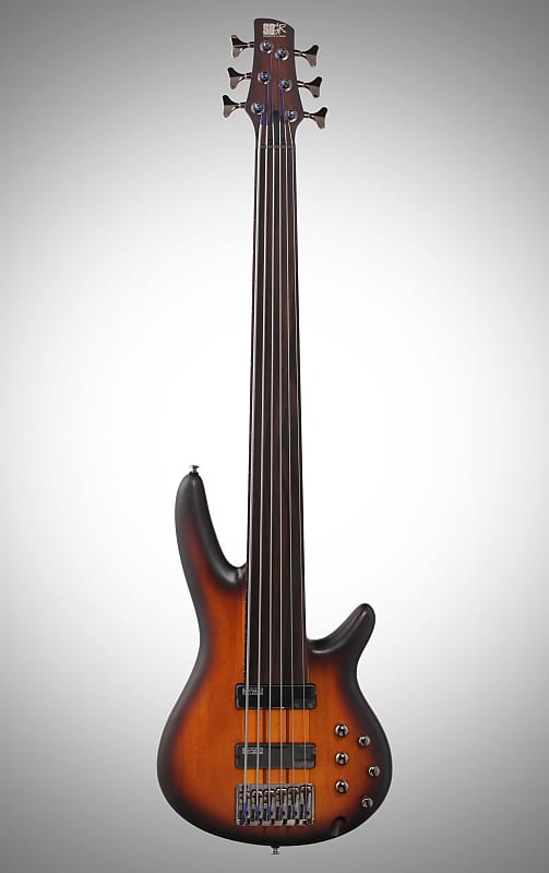 Ibanez SRF706 Portamento Fretless Electric Bass, 6-String - Brown Burst |  Reverb