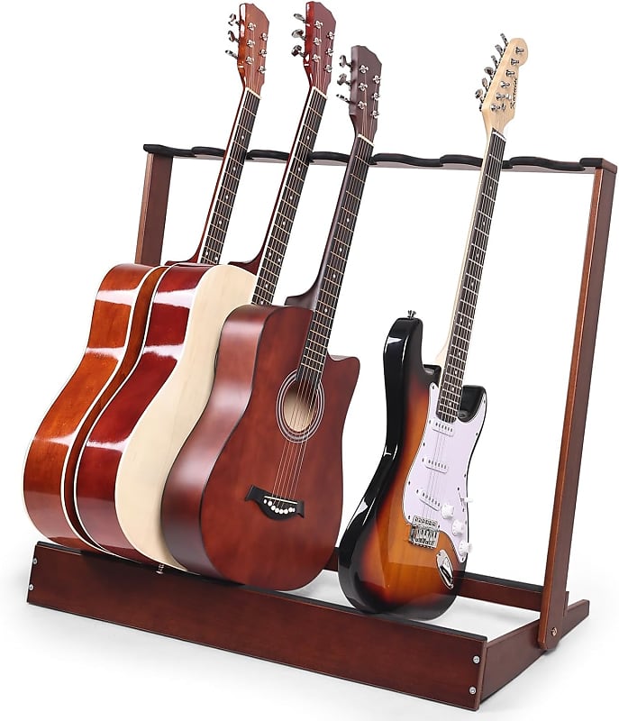 Guitar Stand Rack for Multiple Guitars, 7 holder wood Guitar | Reverb