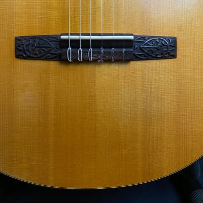 Blueberry Custom Classical Guitar with Tiki Carvings image 3