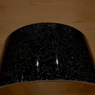 Pearl 8x14 Free Floating Snare Drum Shell in Black Halo Glitter imagen 5