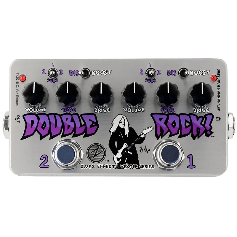 Zvex Double Rock Vexter Dual Distortion Pedal | Reverb