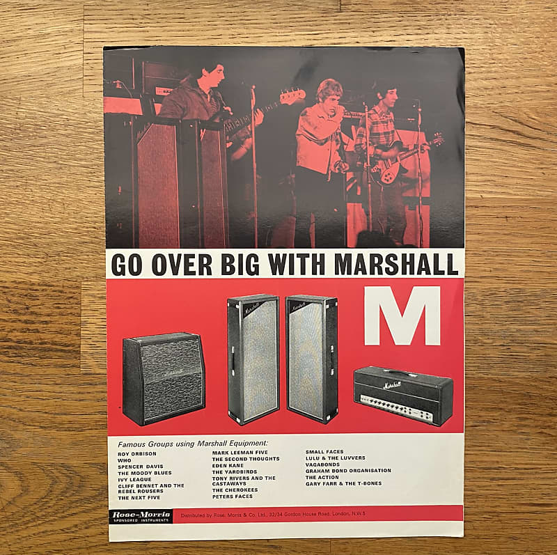 Marshall CATALOG with french distributor letter 1969 Reverb