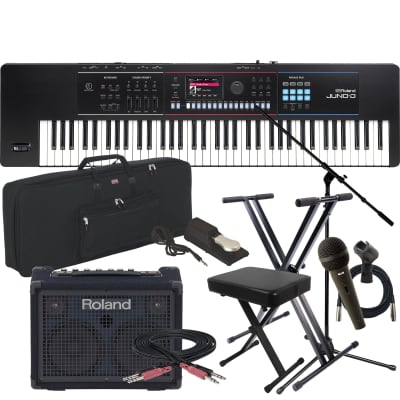 Roland Juno-D7 76-Key Synthesizer COMPLETE STAGE BUNDLE