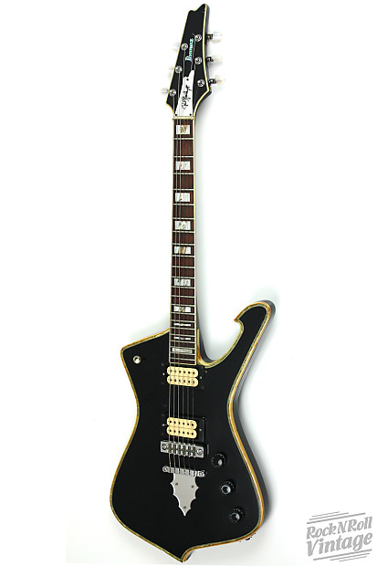 1978 Ibanez Iceman PS-10 Paul Stanley Black | Reverb